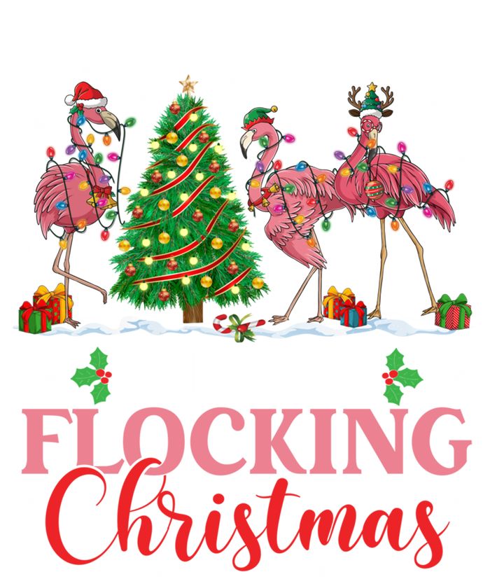 Flamingo Merry Flocking Christmas Funny Xmas Funny Gift Softstyle Adult Sport Polo