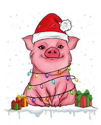 Funny Christmas Cute Santa Pig Light In Snow Lovers Pajamas Funny Gift Hoodie