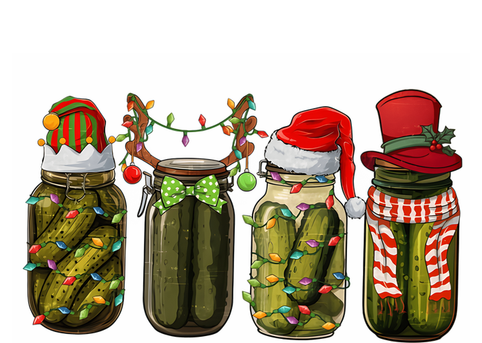 Retro Canned Pickles Christmas Santa Hat Reindeer Pickle Jar Pajama Set