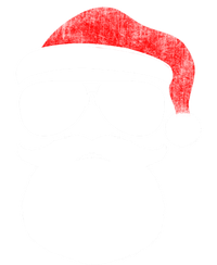 Funny Santa Claus Face Sunglasses With Hat Beard Christmas T-Shirt