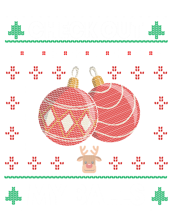 Check Out My Balls Christmas Xmas Sarcastic Joke PosiCharge RacerMesh Polo