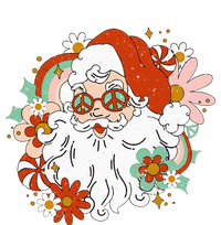 Hippie Santa Claus Floral Peace Sign Retro Christmas Tall Sweatshirt