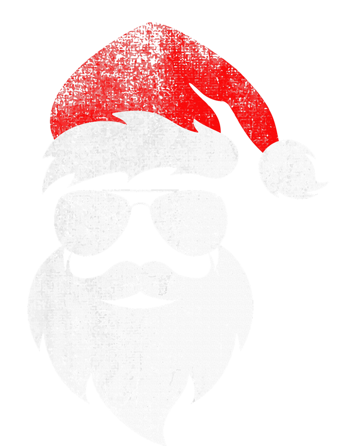 Christmas Santa Claus Face Sunglasses With Hat Beard T-Shirt