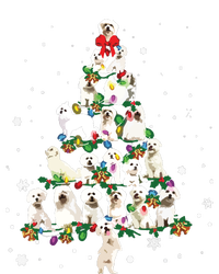 Cute Maltese Dog Christmas Tree Gift Decor Xmas Tree Canvas