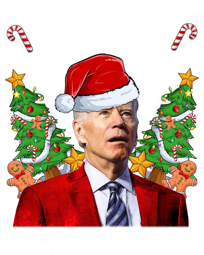 Joe Biden Christmas Santa Hat Merry 4th Of July Ugly Christmas Sweater Metallic Star Ornament