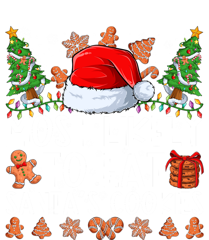 Most Likely To Eat Santas Cookies Christmas Shirts For Family V-Neck T-Shirt