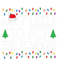 Most Likely To Pet The Reindeer Christmas Shirts For Family Toddler Long Sleeve Shirt