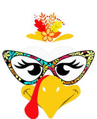 Thanksgiving Funny Turkey Face Colorful Floral Sunglasses Toddler Sweatshirt