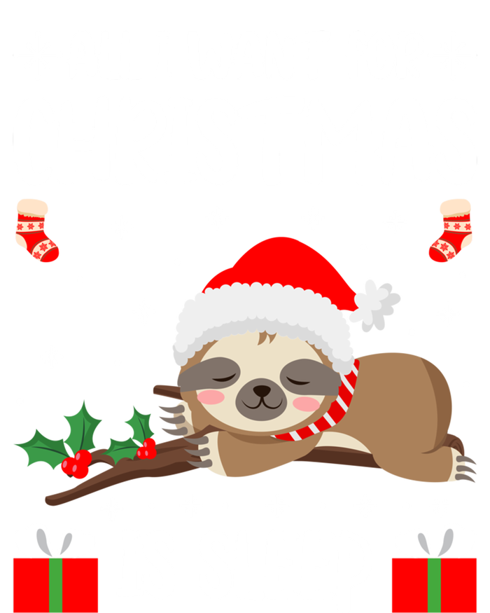 All I Want For Christmas Is Sleep Santa Hat Xmas Nap Fan Great Gift Canvas