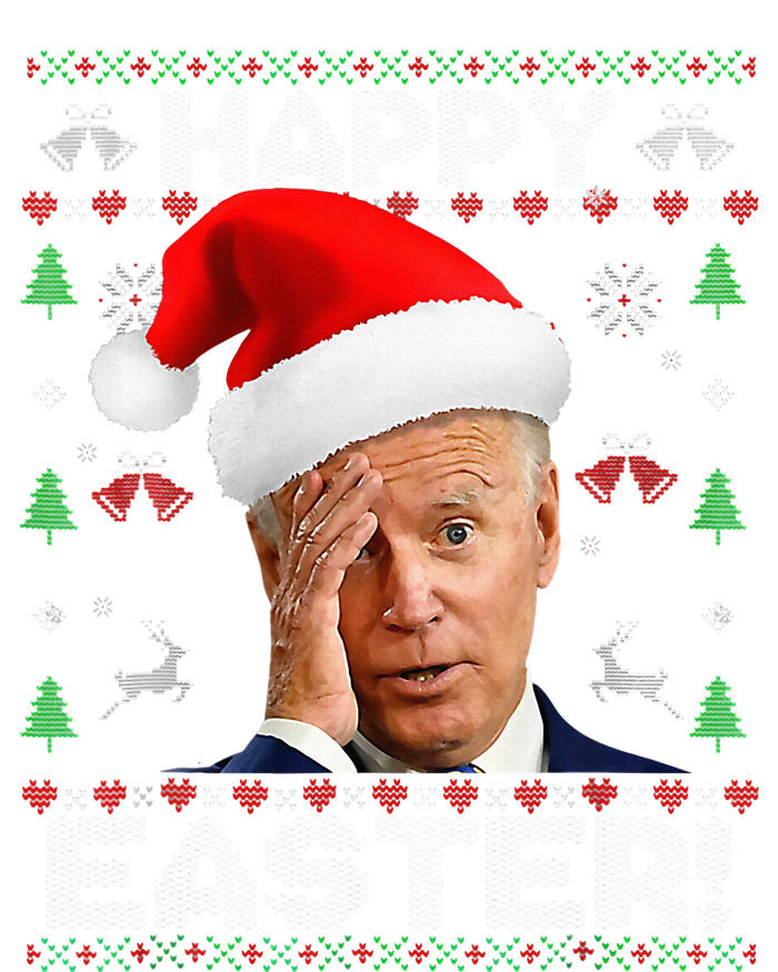 Funny Joe Biden Happy Easter Ugly Christmas Toddler Zip Fleece Hoodie