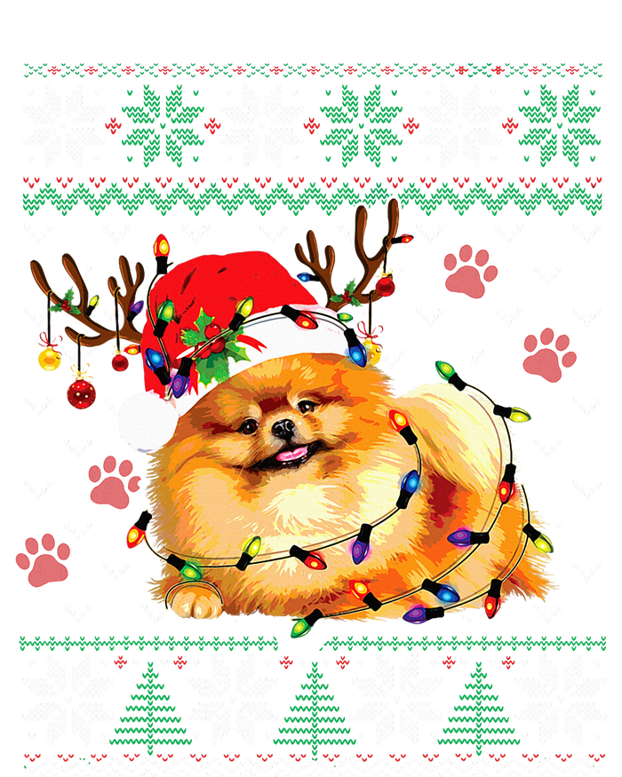 Pomeranian Christmas Ugly Funny Dog Lover Xmas Tall Hoodie