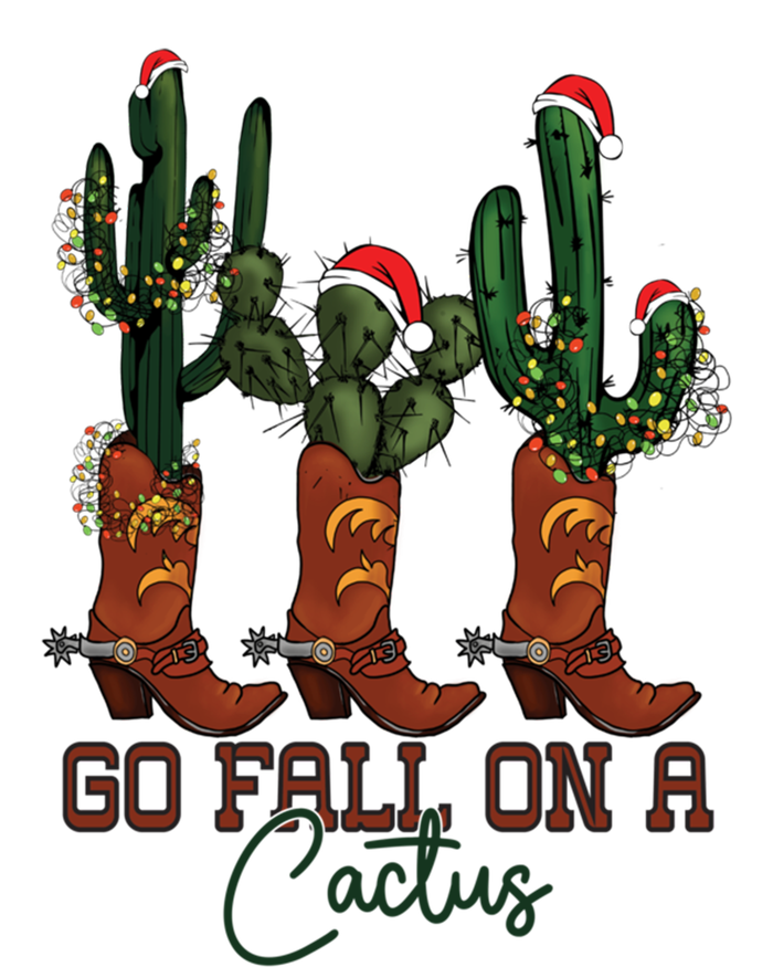 Go Fall On A Cactus Christmas Cow Funny Howdy Christmas Gift T-Shirt