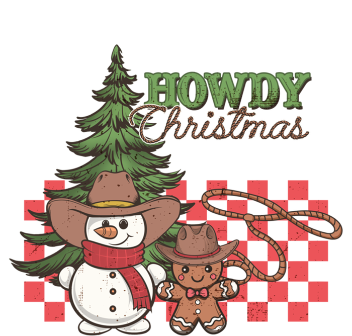 Howdy Christmas Snow Gingerbread Retro Christmas Cow Great Gift T-Shirt