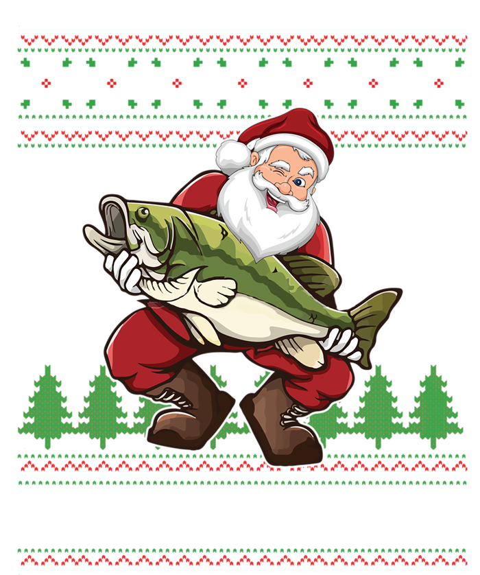 Merry Fishmas And Santa Fishing Cooling Performance Crew T-Shirt