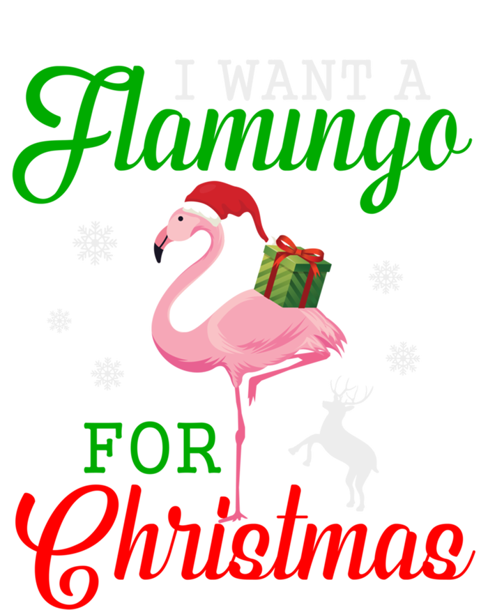 I Want A Flamingo For Christmas Funny Gift Tie-Dye Long Sleeve Shirt