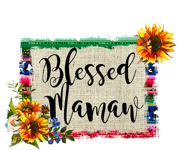 Blessed Mamaw Grandmother Floral Gift Button