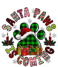 Buffalo Plaid Christmas Santa Paws Is Coming Dog Santa Hat Great Gift T-Shirt