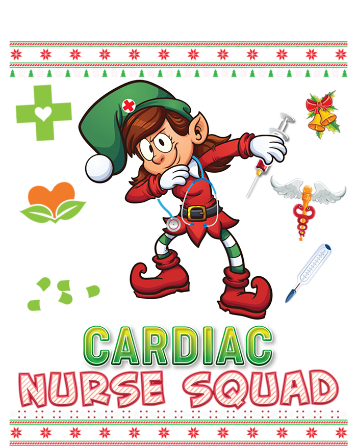 Cardiac Nurse Squad Dabbing Elf Christmas Sweater Ugly Merry Gift Insulated Varsity Jacket