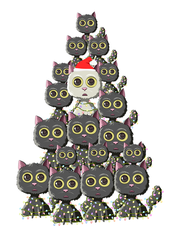 Cat Tree Funny Xmas Lights Cat Lovers Ugly Christmas Sweater Meaningful Gift Sustainable Knit Beanie