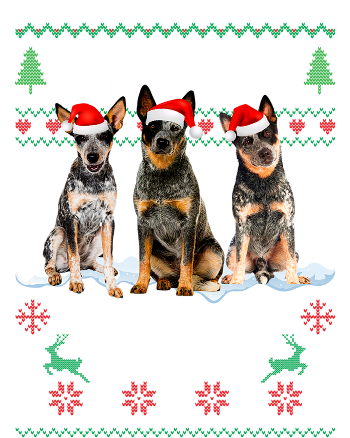 Cute Australian Cattle Dog Oh Christmas Tree Ugly Xmas Cute Gift T-Shirt