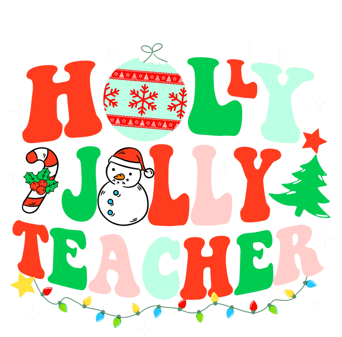 Holly N Jolly Santa Christmas Teacher Life Cute Xmas Holiday Hoodie