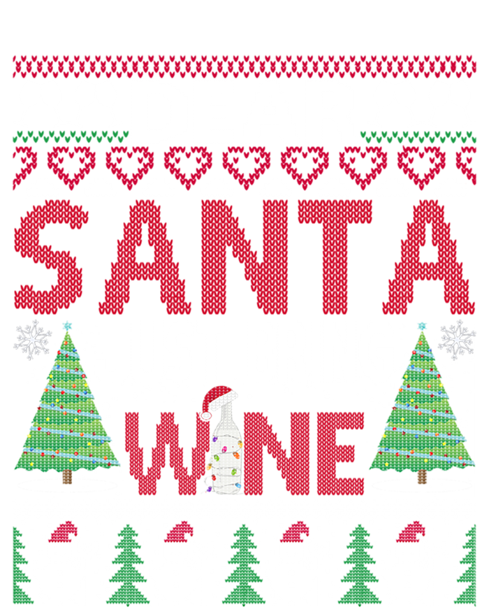 Dear Santa Just Bring Wine Funny Ugly Christmas Sweater Gift V-Neck T-Shirt