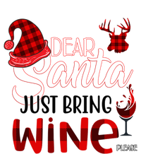 Dear Santa Just Bring Wine Please Funny Christmas Meaningful Gift Zip Tote Bag