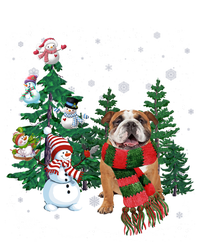 English Bulldog Christmas Snow Xmas Tree Pajama Cute Gift T-Shirt