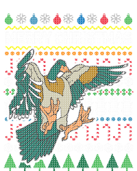 Flying Mallard Duck Merry Christmas Ugly Xmas Design Gift Women's Racerback Tank