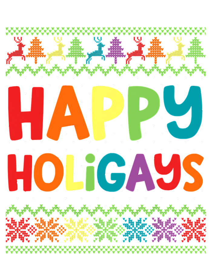 Gay Christmas Funny Lgbt Happy Holigays Ugly Rainbow Party Great Gift T-Shirt