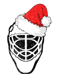 Ice Hockey Christmas Funny Goalie Santa Hat Hockey Fan Gift Baby Bodysuit