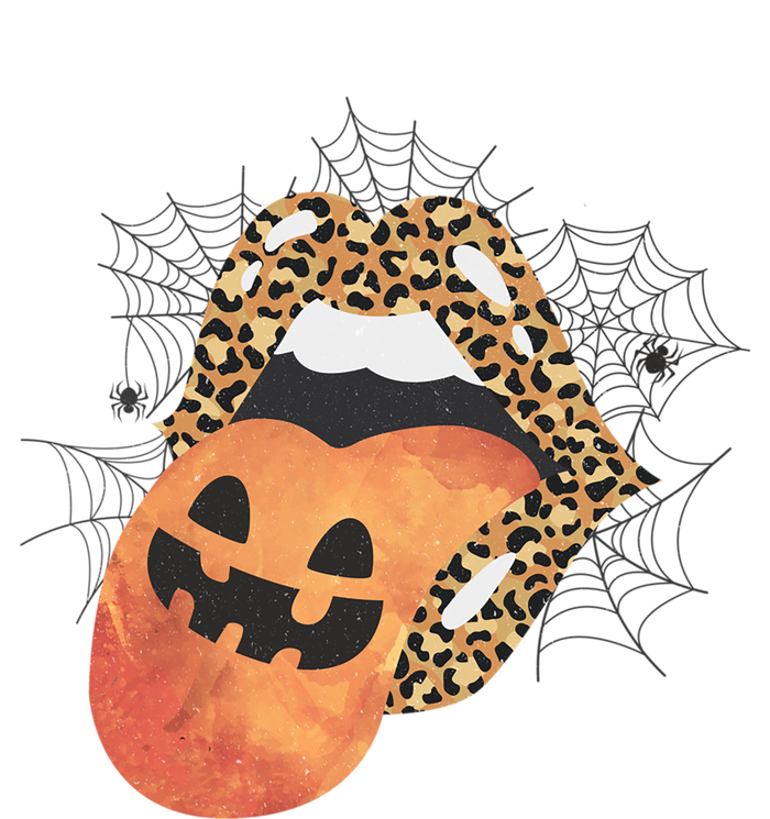 Leopard Lips Pumpkin Spooky Season Halloween Witchy Gift T-Shirt