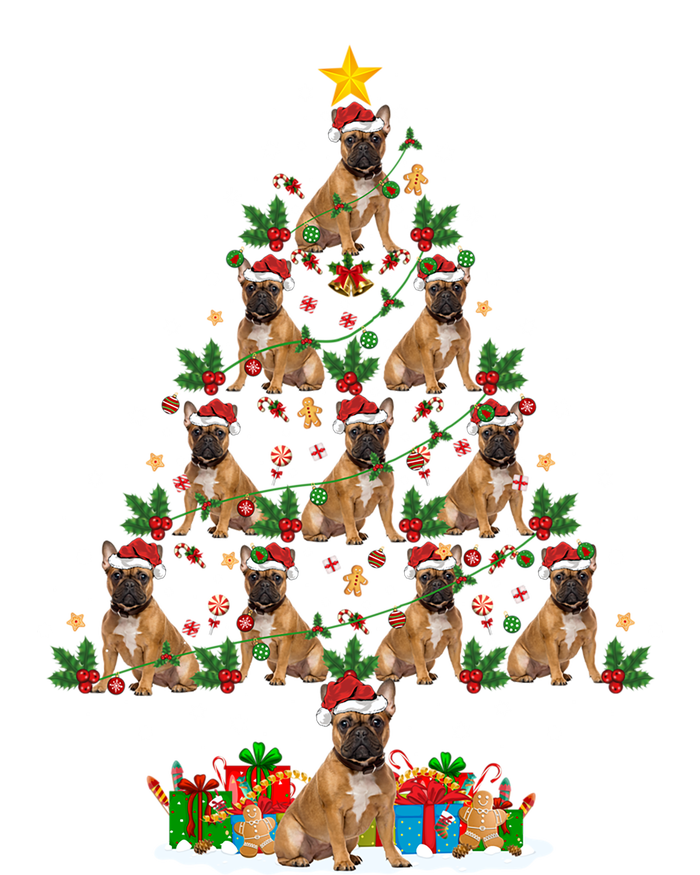 Lighting Xmas Holiday Santa Bulldog Christmas Tree Gift Sweatshirt