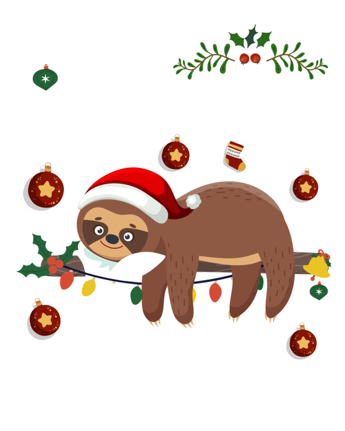 Merry Slothmas Christmas Pajama For Sloth Lovers Gift Insulated Varsity Jacket