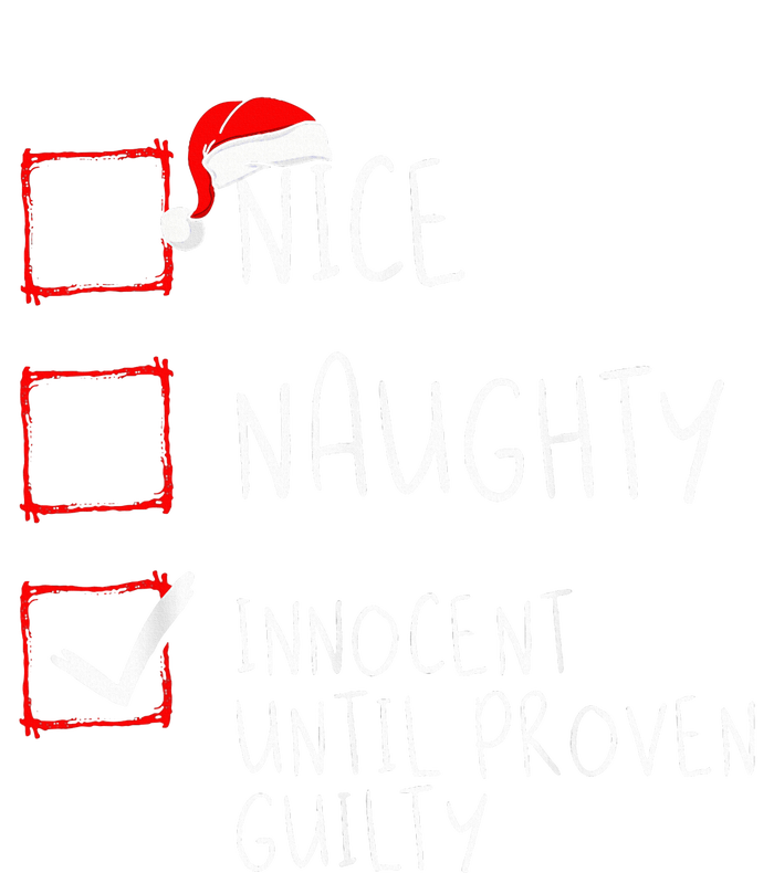 Nice Naughty Innocent Until Proven Guilty Christmas List PosiCharge RacerMesh Polo