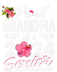 Proud Grandma Of A Class Of 2024 Senior Funny Graduation 24 Hooded Wearable Blanket