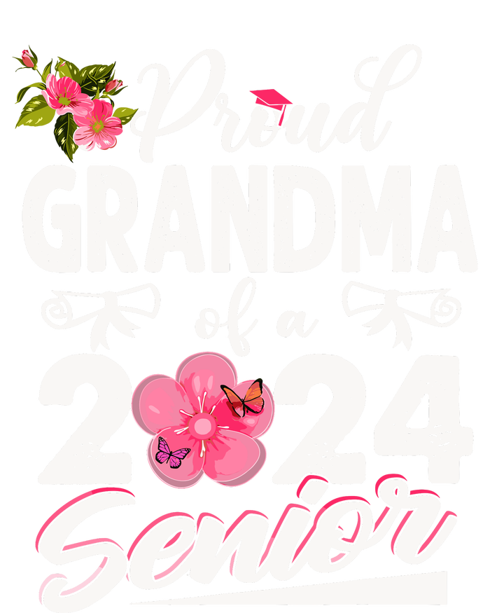 Proud Grandma Of A Class Of 2024 Senior Funny Graduation 24 Hooded Wearable Blanket