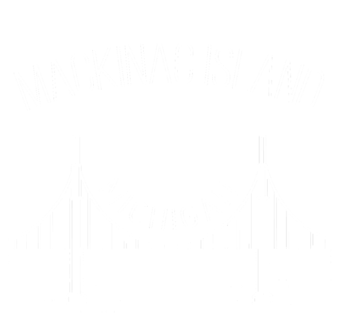 Mackinac Island Michigan Striped Beanie with Solid Band