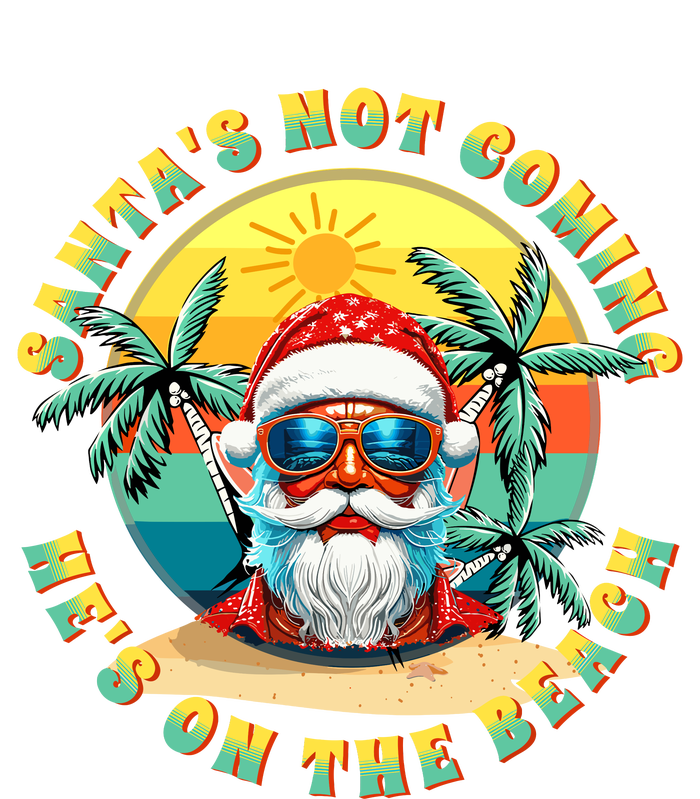 SantaS On The Beach. Funny Surfer Alternative Christmas Tie-Dye T-Shirt