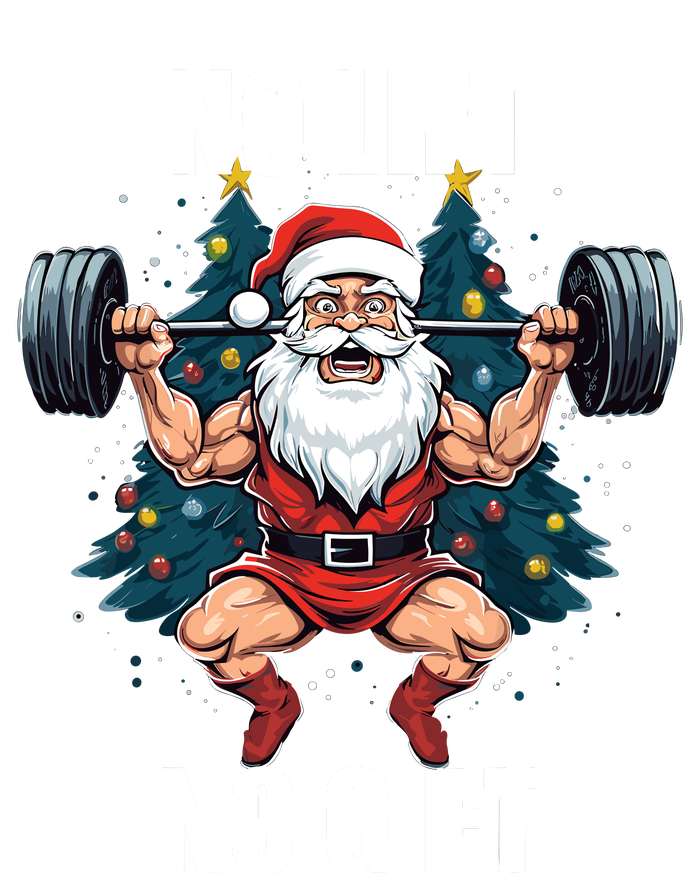 No Lift No Gift Santa Claus Christmas Gym Bodybuilding T-Shirt