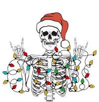 Christmas Skeleton Rocker Wrapped in Xmas Lights Santa Hat PosiCharge Competitor Tank