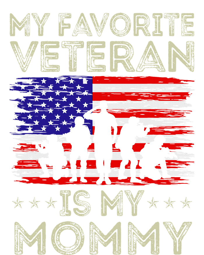 My Favorite Veteran Is My Mommy American Flag Veterans Day T-Shirt