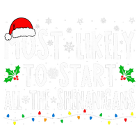 Most Likely To Start The Shenanigans Funny Family Christmas Grommeted Golf Towel