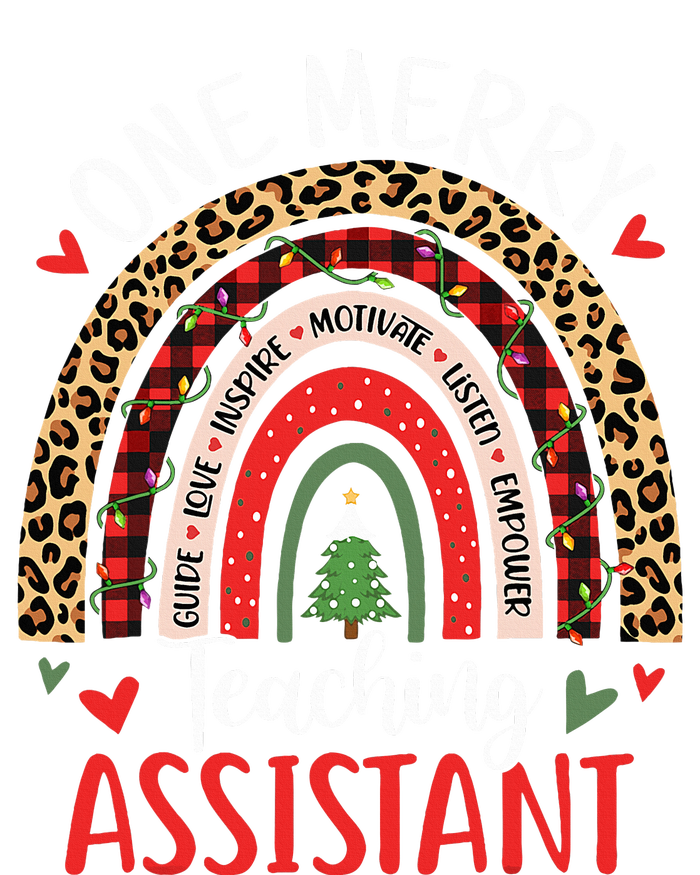 One Merry Teaching Assistant Rainbow Christmas Teacher Aide 16 in Basic Backpack