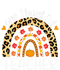 One Thankful Teacher Rainbow Leopard Teachers Thanksgiving Women's T-Shirt