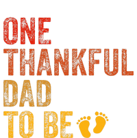 One Thankful Dad To Be Thanksgiving Pregnancy Announcement Striped Beanie with Solid Band