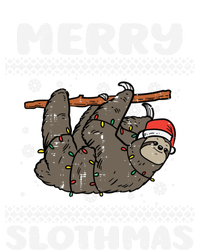 Merry Slothmas Funny Animal Ugly Christmas Xmas Funny Gift Women's Racerback Tank