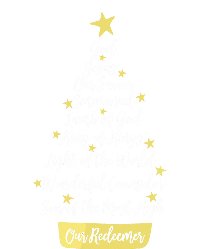 Names Of Jesus Christian Faith Christmas Tree T-Shirt