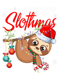 Merry Slothmas Santa Sloth Christmas Tree Lights Xmas Pjs Meaningful Gift Poster