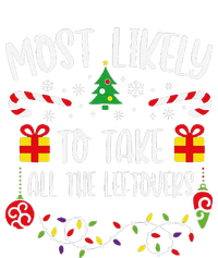 Most Likely To Take All The Leftovers Funny Christmas Family Matching Cute Chr Women's Tri-Blend 3/4-Sleeve Raglan Shirt